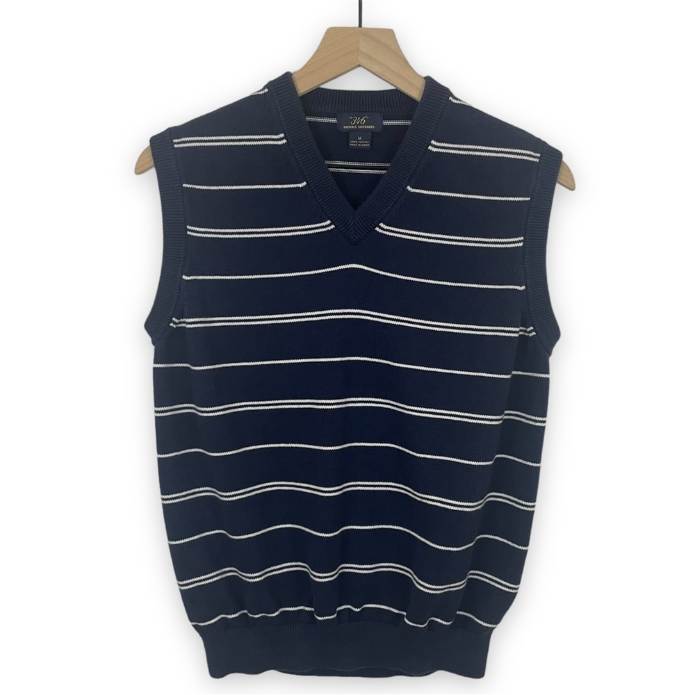 Brooks Brothers 346 100% Cotton Striped Vest Men’s Size Medium